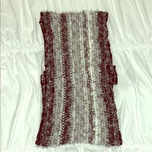 Fuzzy B&W Infinity Scarf